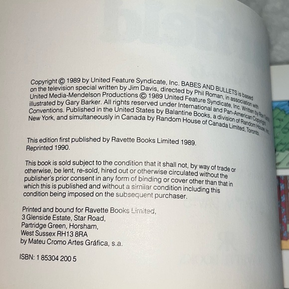 Garfield Storybook by Jim Davis lot of 2 1986& 1990 prints - Picture 10 of 11